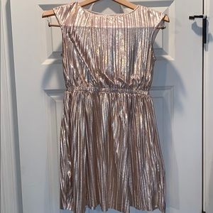 Girls Crewcuts Metallic Gold Dress Size 10